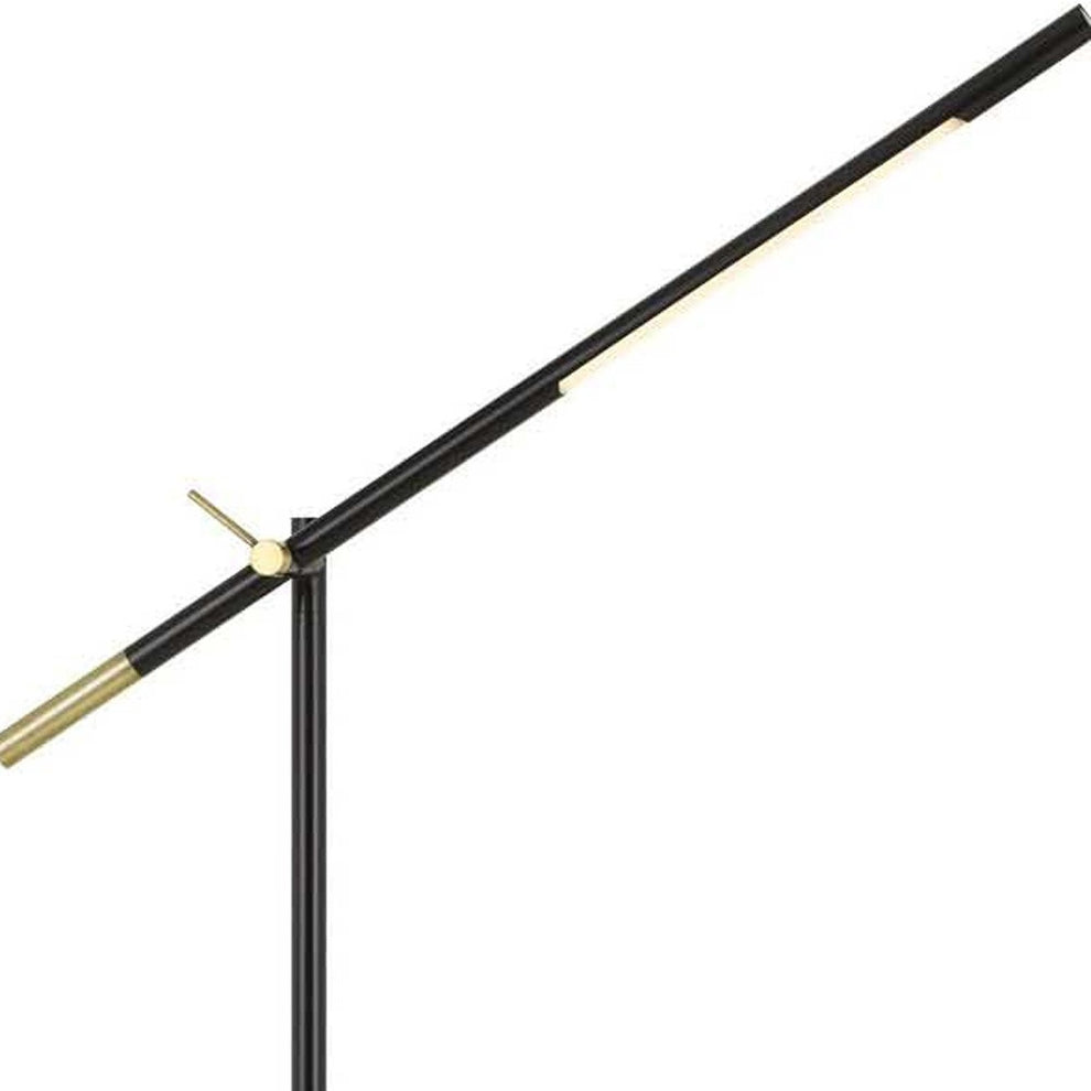 Black Adjustable Traditional Shaped Floor Lamp By Homeroots | Floor Lamps | Modishstore - 5