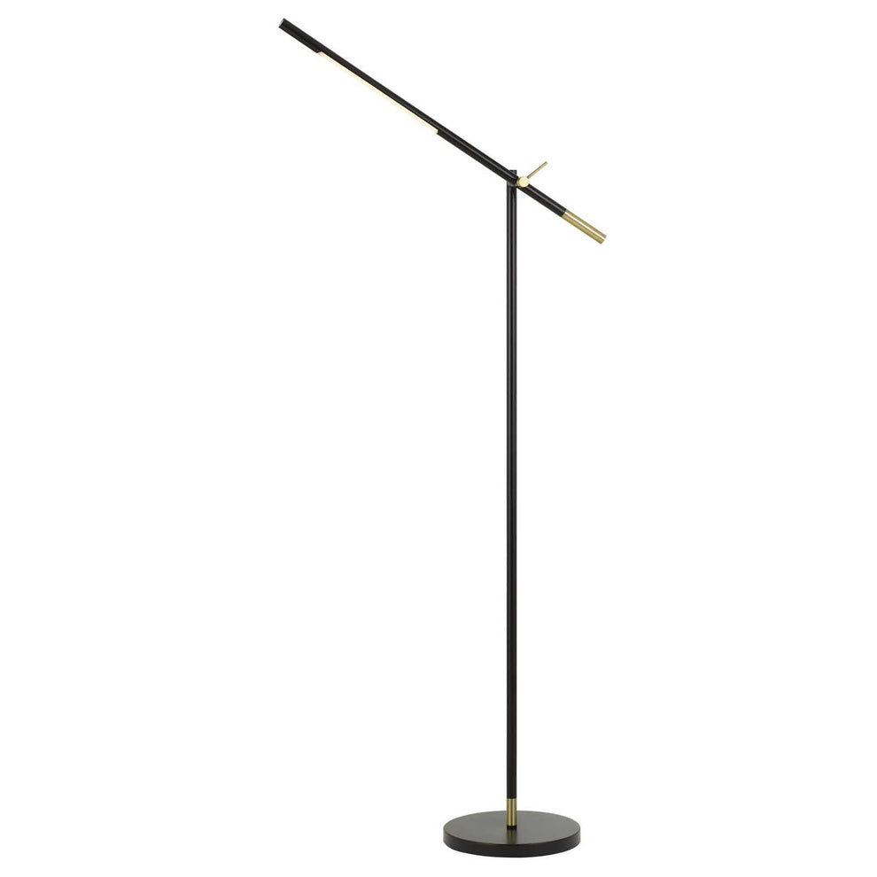 Black Adjustable Traditional Shaped Floor Lamp By Homeroots | Floor Lamps | Modishstore - 2