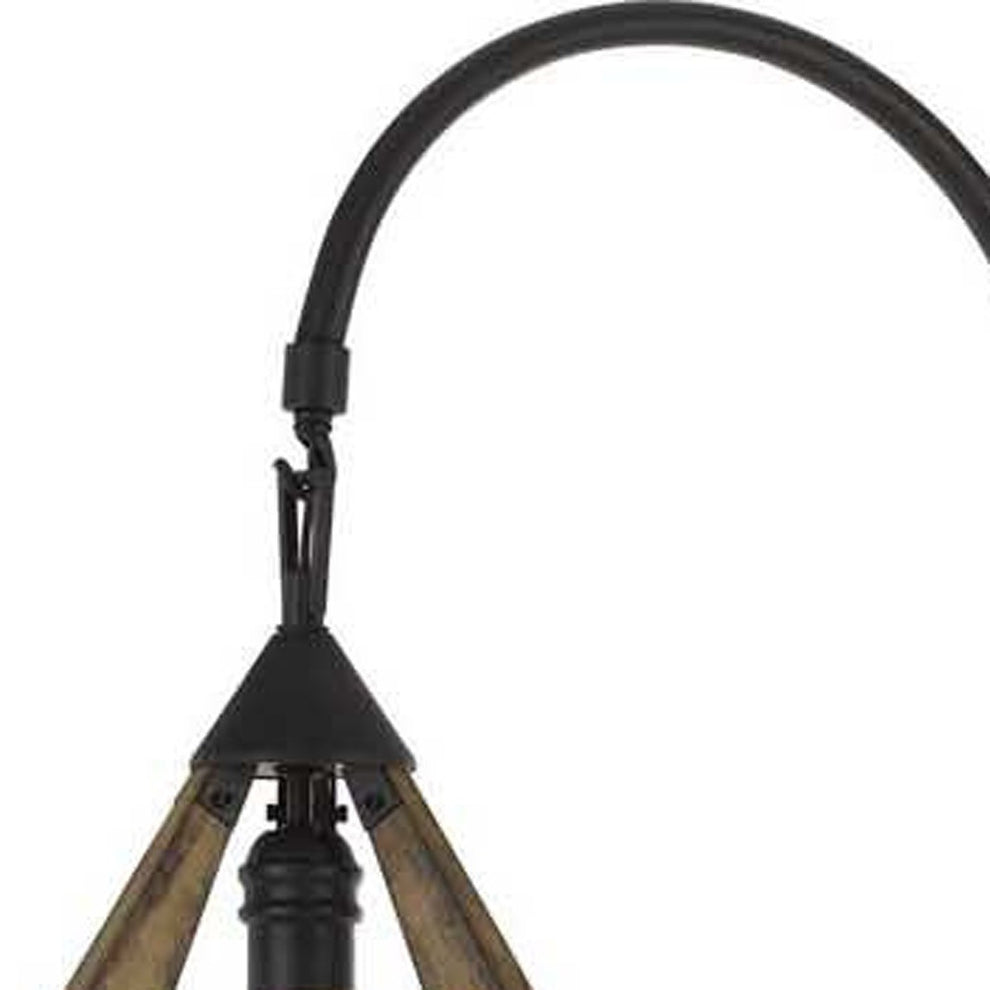 Black Traditional Shaped Floor Lamp By Homeroots | Floor Lamps | Modishstore - 4