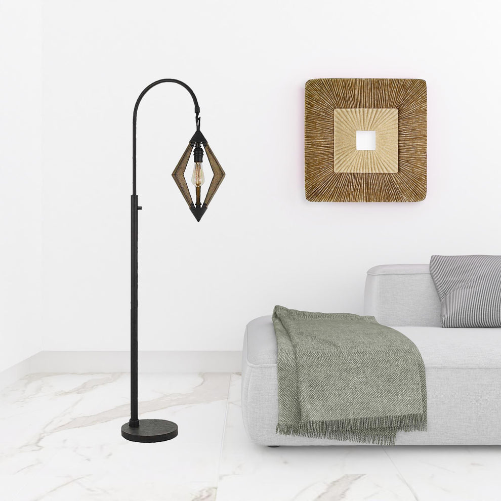 Black Traditional Shaped Floor Lamp By Homeroots | Floor Lamps | Modishstore - 3