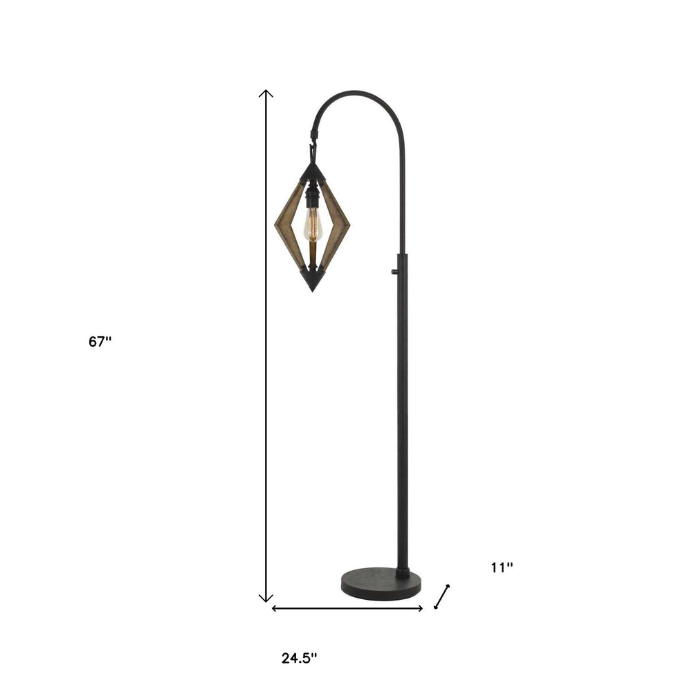 Black Traditional Shaped Floor Lamp By Homeroots | Floor Lamps | Modishstore - 6