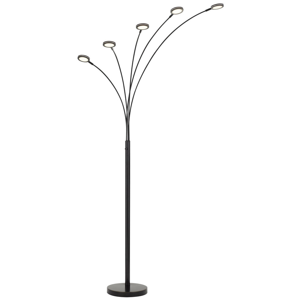 Bronze Five Light LED Arc Floor Lamp By Homeroots | Floor Lamps | Modishstore - 2