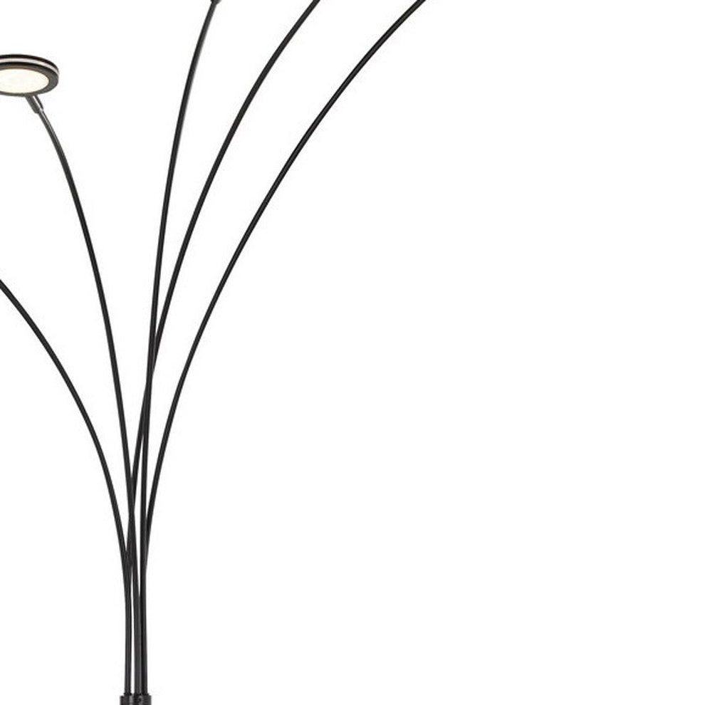 Bronze Five Light LED Arc Floor Lamp By Homeroots | Floor Lamps | Modishstore - 4