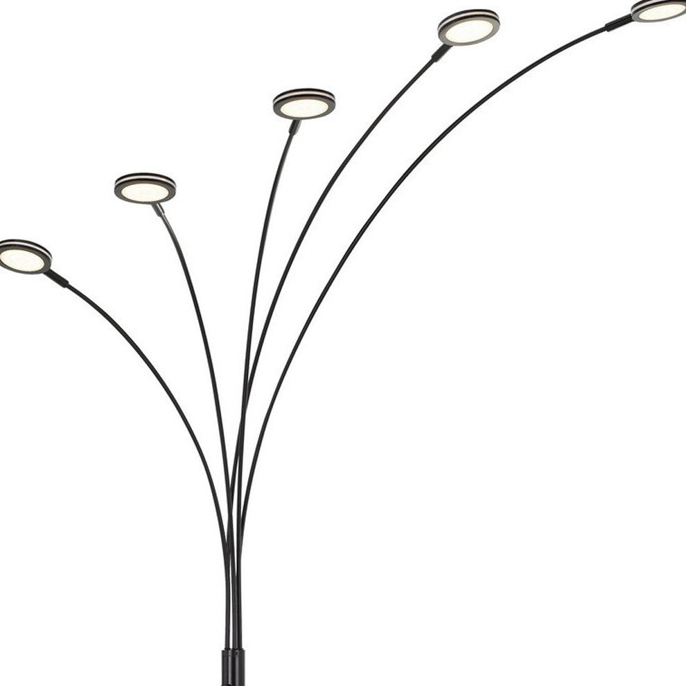 Bronze Five Light LED Arc Floor Lamp By Homeroots | Floor Lamps | Modishstore - 5