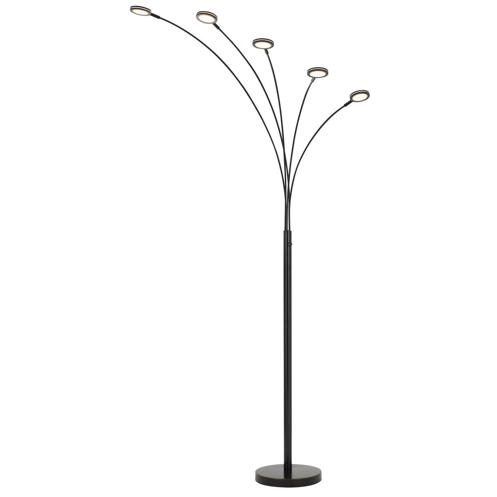 Bronze Five Light LED Arc Floor Lamp By Homeroots | Floor Lamps | Modishstore - 3