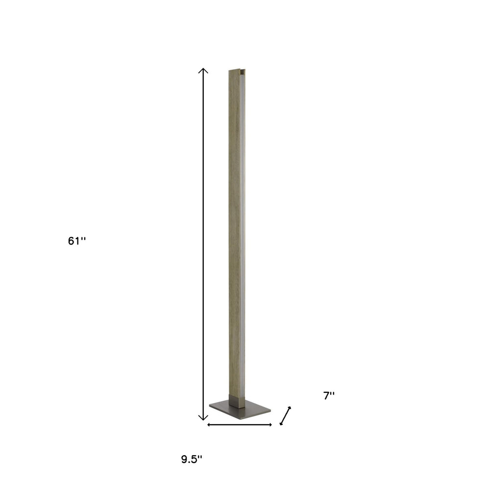 Brown Led Traditional Shaped Floor Lamp By Homeroots | Floor Lamps | Modishstore - 4