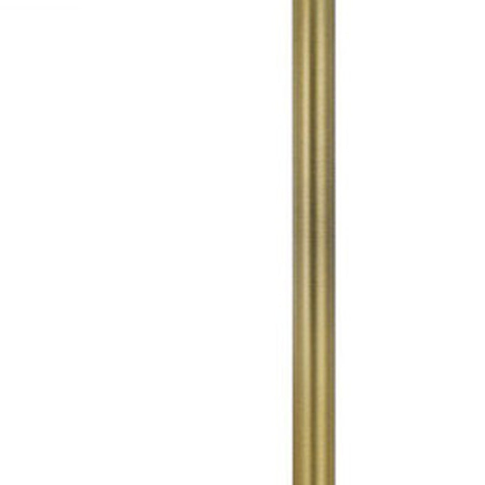 Nickel Tray Table Floor Lamp With White Drum Shade By Homeroots | Floor Lamps | Modishstore - 4
