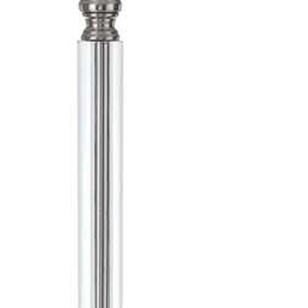 Nickel Traditional Shaped Floor Lamp With White Square Shade By Homeroots | Floor Lamps | Modishstore - 4