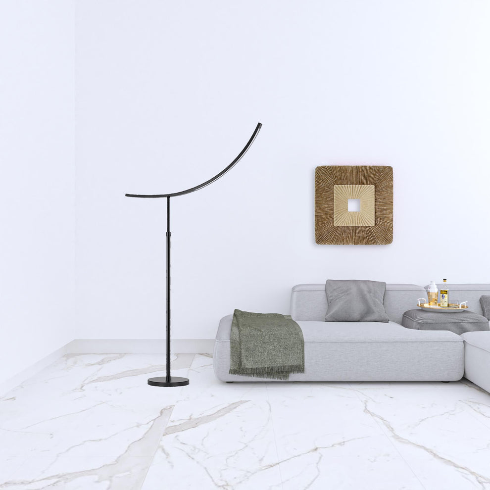 Bronze Adjustable Led Traditional Shaped Floor Lamp By Homeroots | Floor Lamps | Modishstore - 2