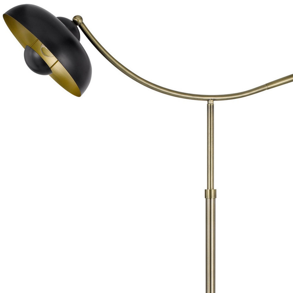 Bronze Adjustable Arc Floor Lamp With Bronze Dome Shade By Homeroots | Floor Lamps | Modishstore - 4