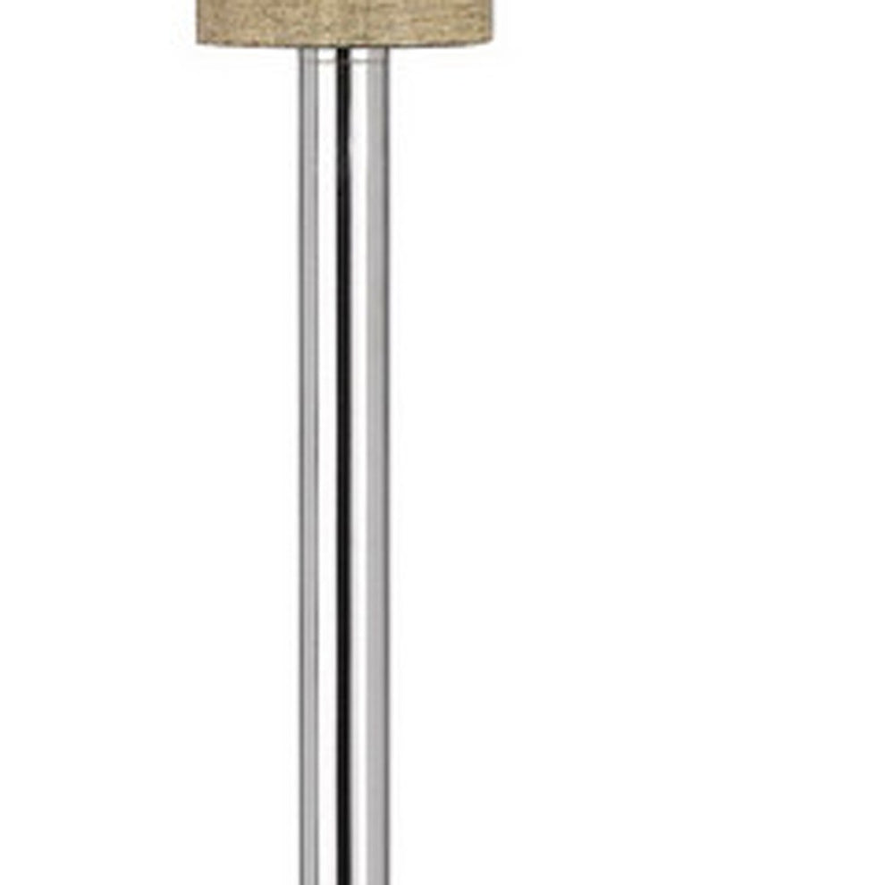 Chrome Traditional Shaped Floor Lamp With White Square Shade By Homeroots | Floor Lamps | Modishstore - 3