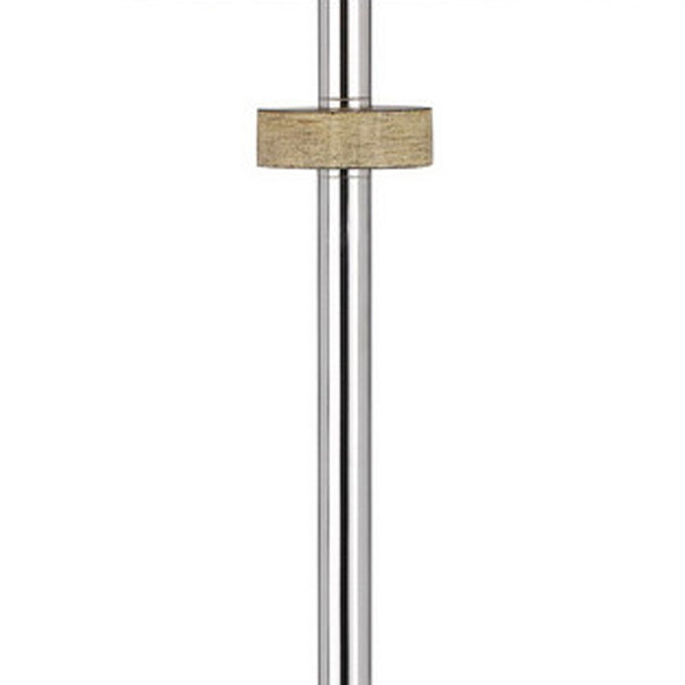 Chrome Traditional Shaped Floor Lamp With White Square Shade By Homeroots | Floor Lamps | Modishstore - 4