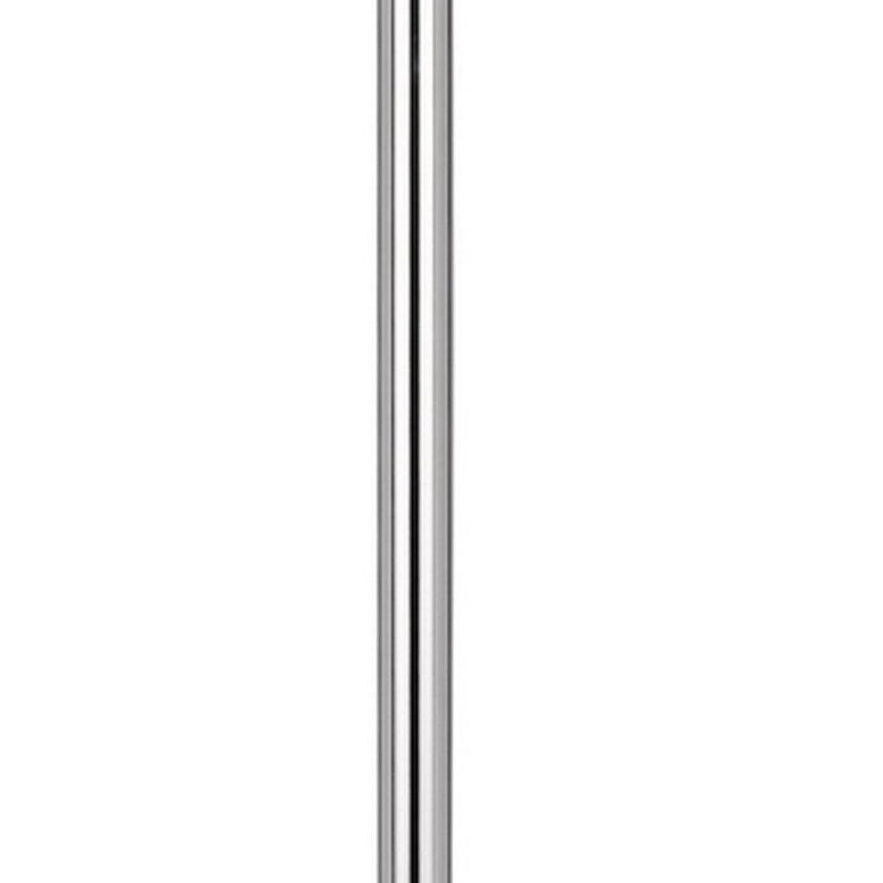 Chrome Tray Table Floor Lamp With White Square Shade By Homeroots | Floor Lamps | Modishstore - 3