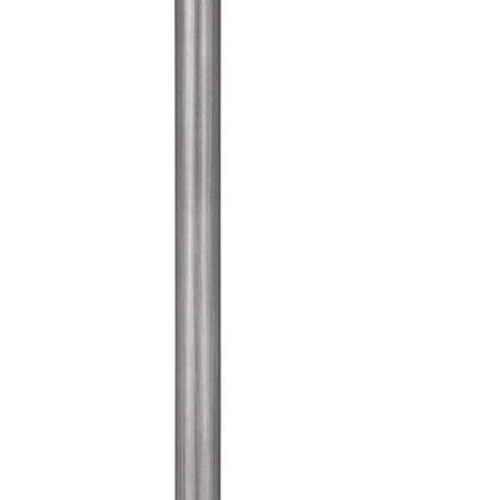 Pewter Tray Table Floor Lamp With Beige Transparent Glass Square Shade By Homeroots | Floor Lamps | Modishstore - 3