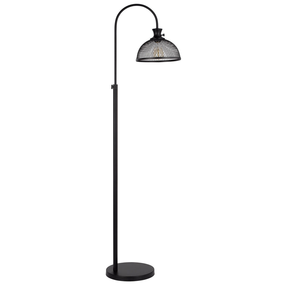Black Adjustable Traditional Shaped Floor Lamp With Bronze Dome Shade By Homeroots | Floor Lamps | Modishstore - 6