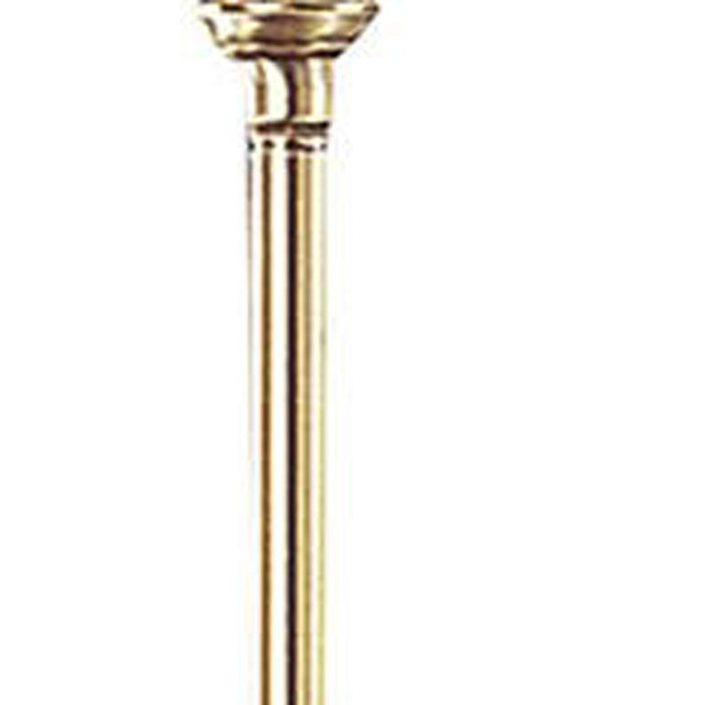 Bronze Metal Swing Arm Floor Lamp With Beige Fabric Empire Shade By Homeroots | Floor Lamps | Modishstore - 5