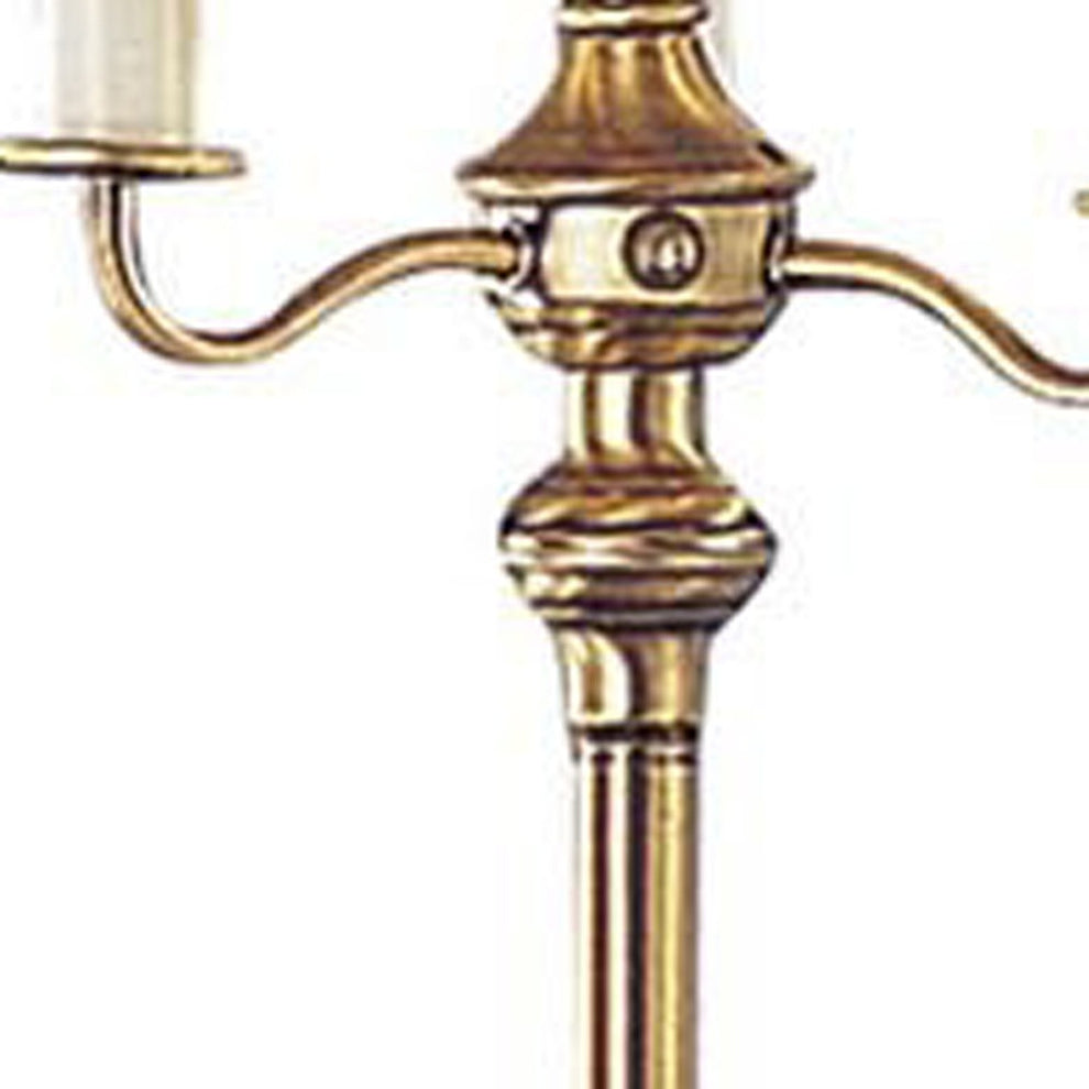 Bronze Four Light Traditional Shaped Floor Lamp With Beige Square Shade By Homeroots | Floor Lamps | Modishstore - 4