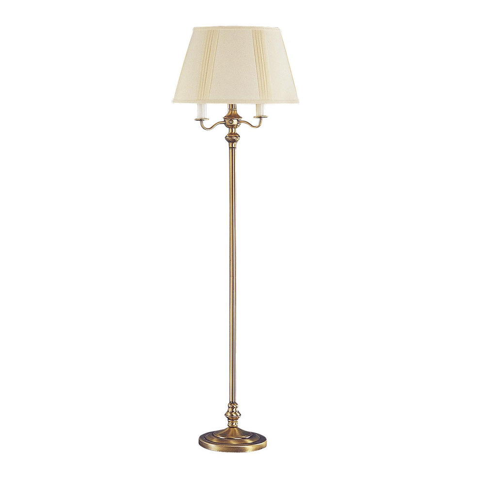 Bronze Four Light Traditional Shaped Floor Lamp With Beige Square Shade By Homeroots | Floor Lamps | Modishstore - 6