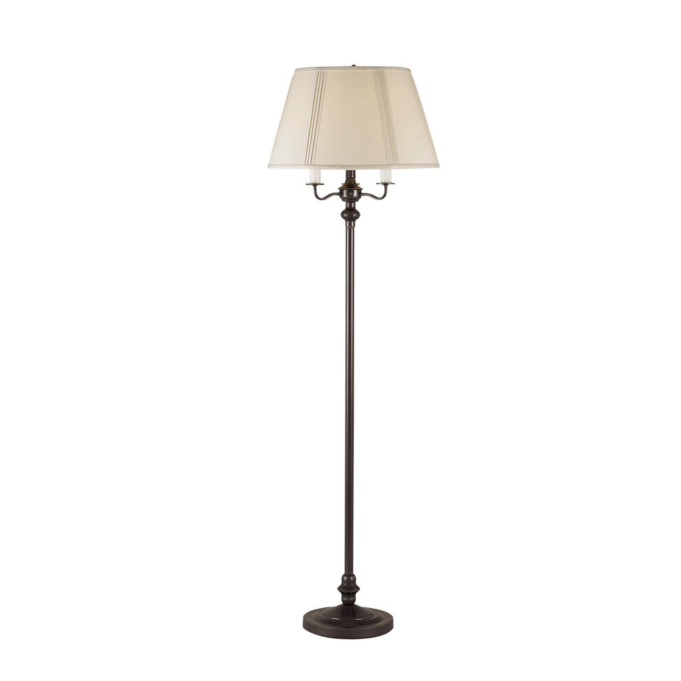Bronze Metal Four Light Floor Lamp With Beige Fabric Square Shade By Homeroots | Floor Lamps | Modishstore - 6