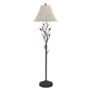 Grey Traditional Shaped Floor Lamp With Brown Bell Shade By Homeroots | Floor Lamps | Modishstore - 1
