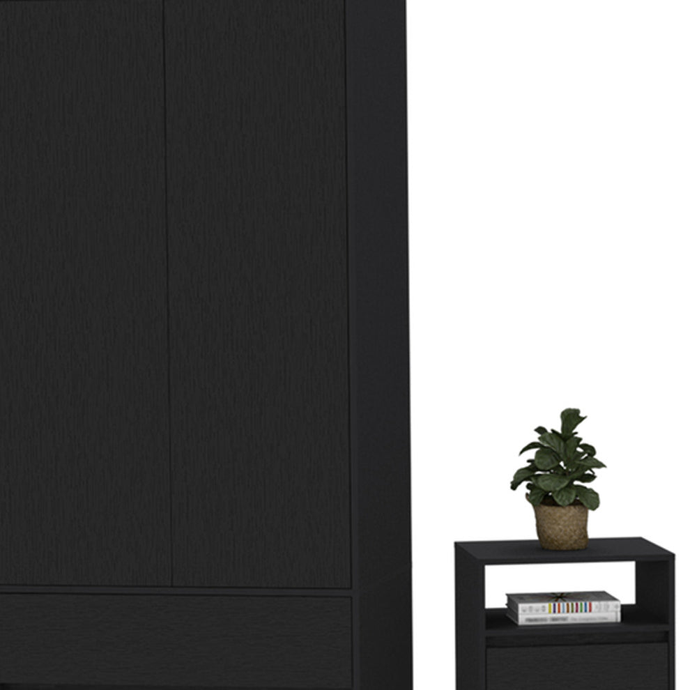 Three Piece Black Bedroom Set By Homeroots | Bedroom Sets | Modishstore - 8