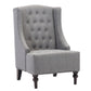 Gray and Black Upholstered Tufted Wingback Chair By Homeroots | Accent Chairs | Modishstore - 6