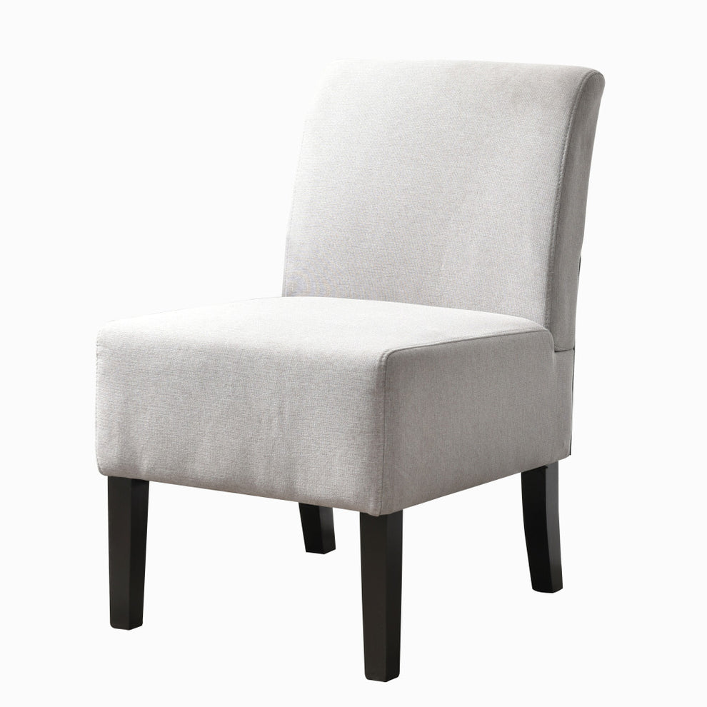 Gray and Black Upholstered Slipper Chair By Homeroots | Accent Chairs | Modishstore - 7