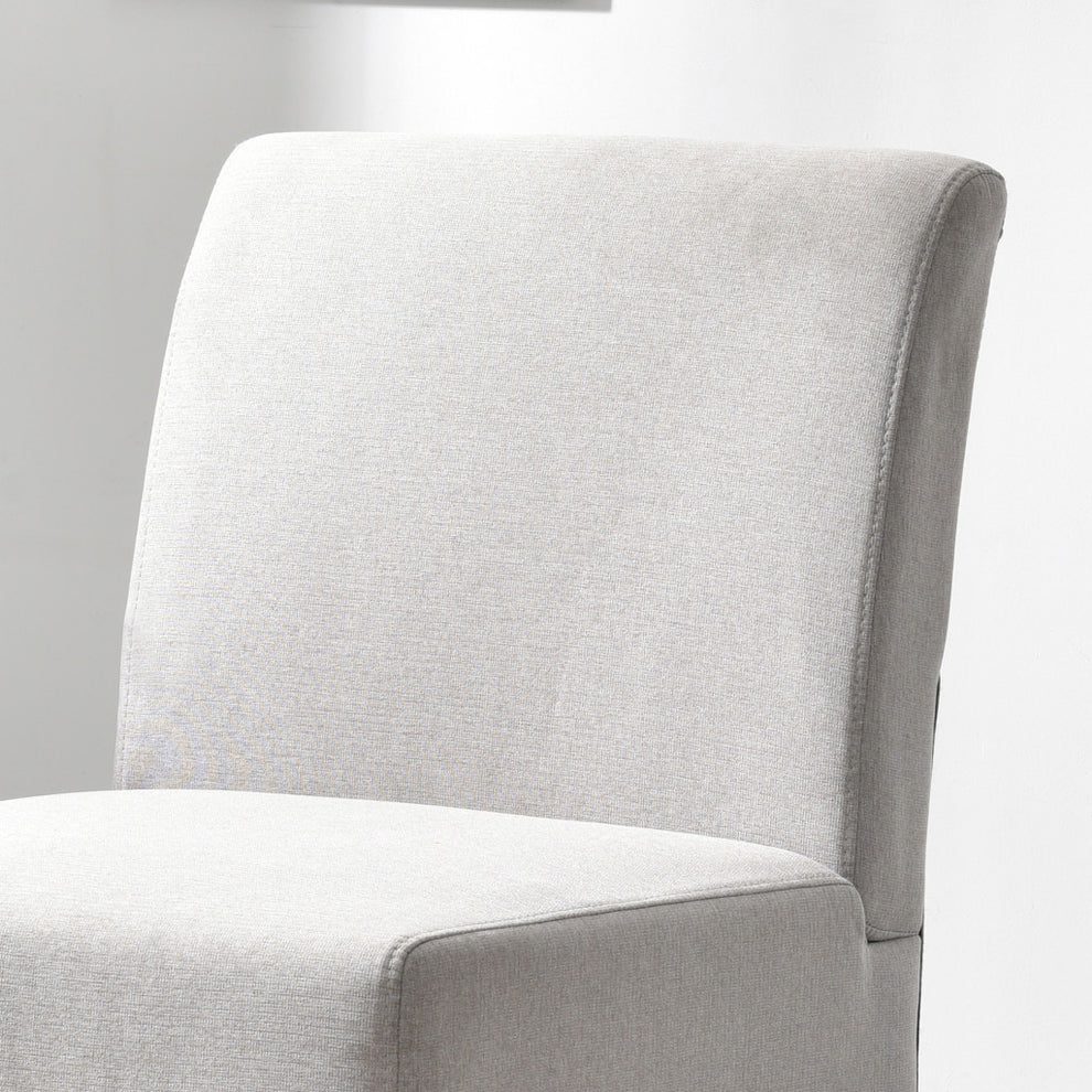 Gray and Black Upholstered Slipper Chair By Homeroots | Accent Chairs | Modishstore - 5