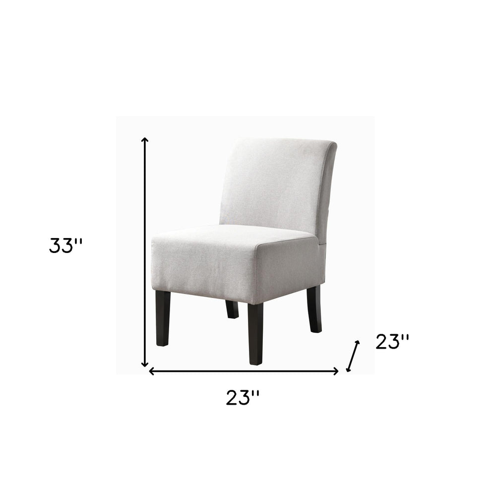 Gray and Black Upholstered Slipper Chair By Homeroots | Accent Chairs | Modishstore - 6