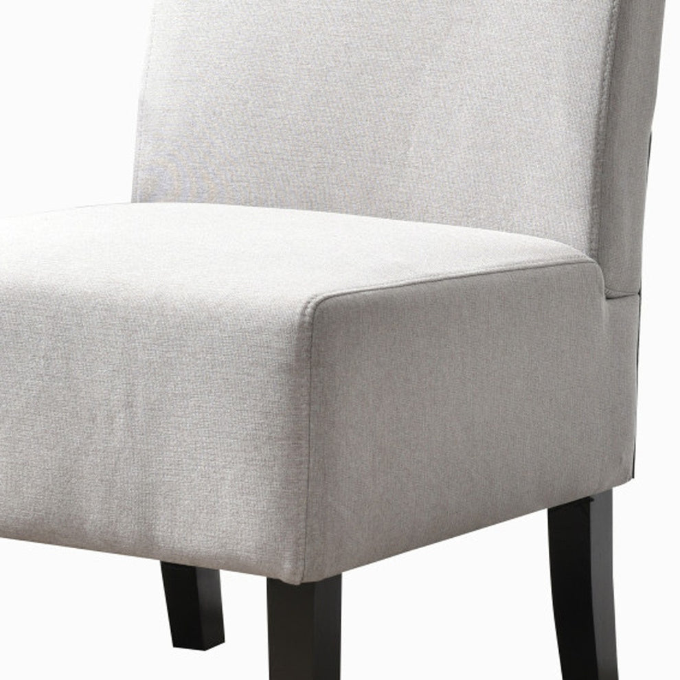 Gray and Black Upholstered Slipper Chair By Homeroots | Accent Chairs | Modishstore - 2