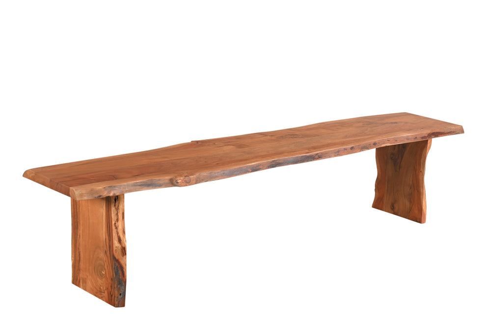 Natural Solid Wood Dining Bench By Homeroots | Benches | Modishstore - 3