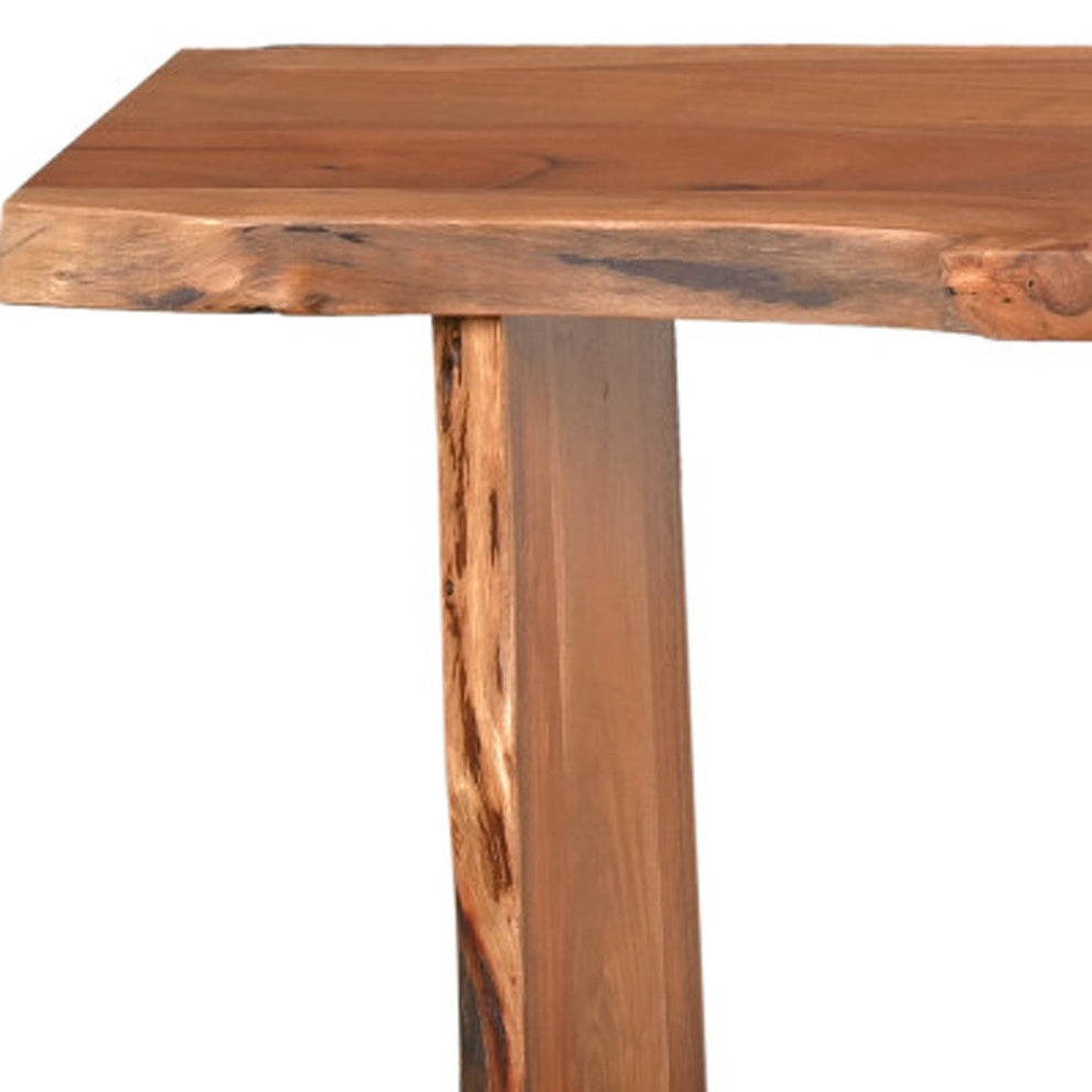 Natural Solid Wood Dining Bench By Homeroots | Benches | Modishstore - 5