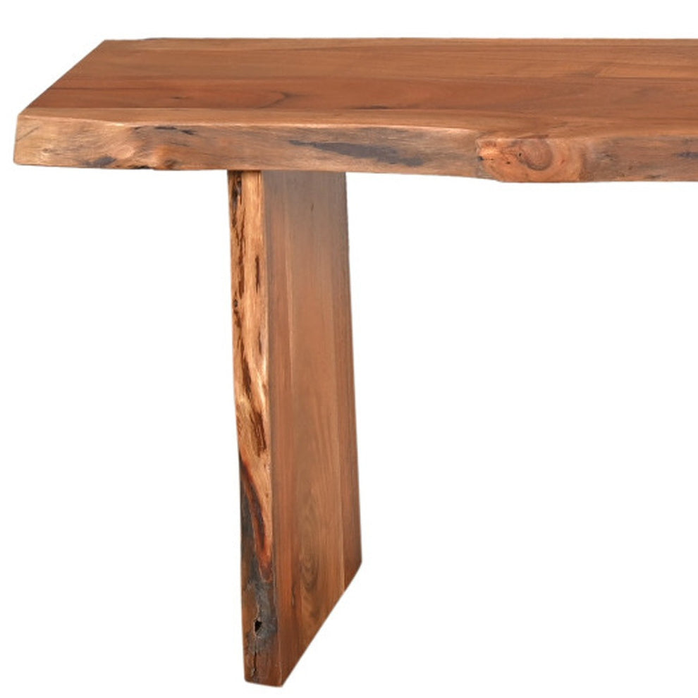 Natural Solid Wood Dining Bench By Homeroots | Benches | Modishstore - 6