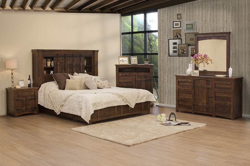 Brown One Drawer Nightstand By Homeroots | Nightstands | Modishstore - 3