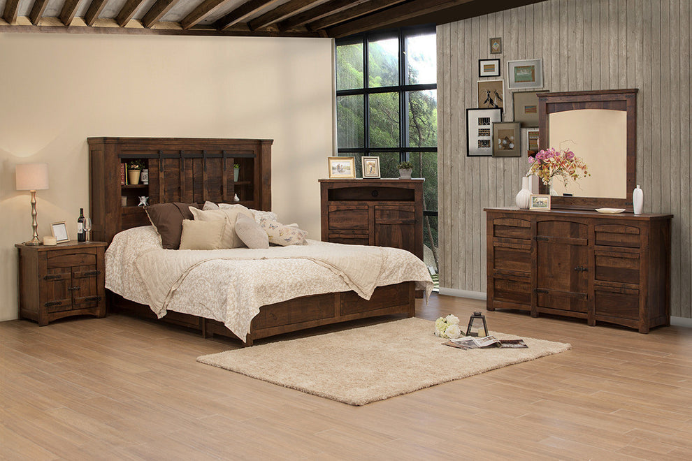 Brown One Drawer Nightstand By Homeroots | Nightstands | Modishstore - 4