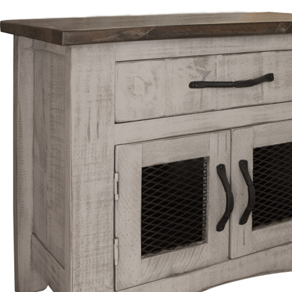 Gray One Drawer Nightstand By Homeroots | Nightstands | Modishstore - 3