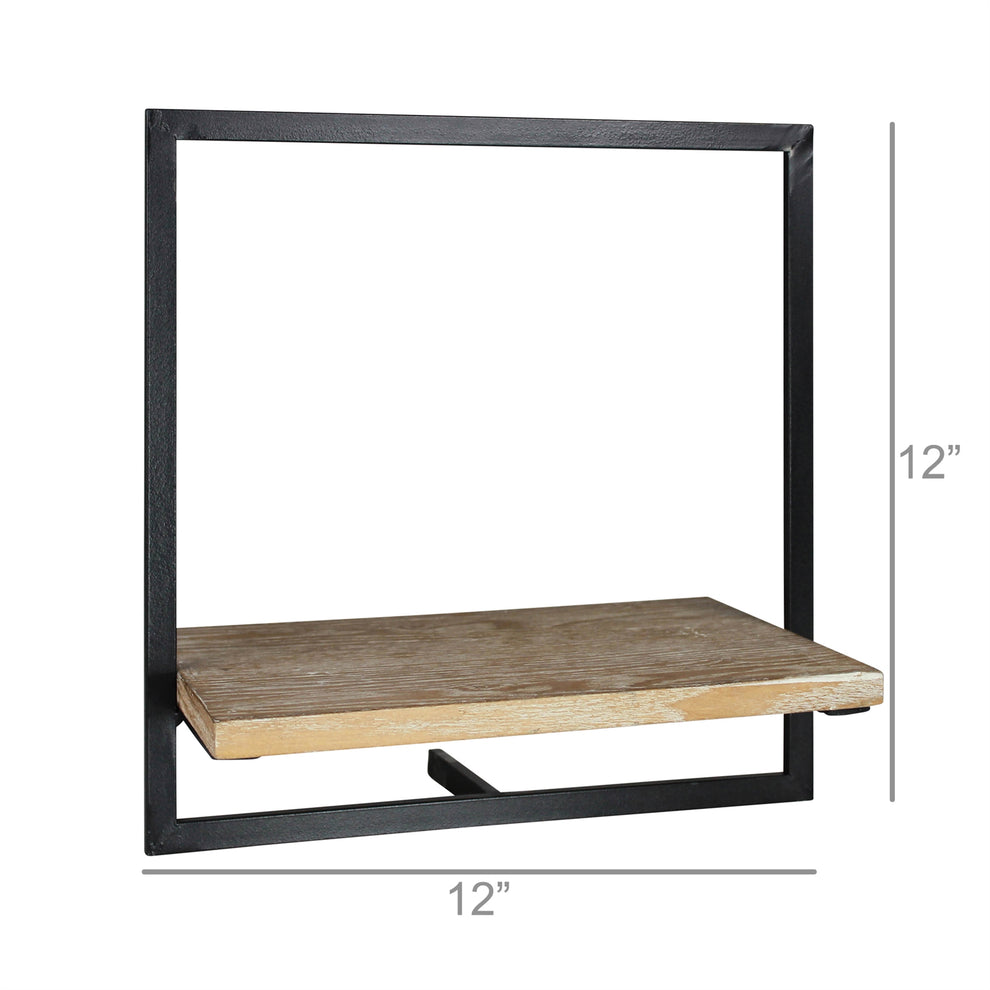 Jonas Shelf, Wood & Iron - Small Set Of 4 By HomArt | Wall Shelf | Modishstore - 2
