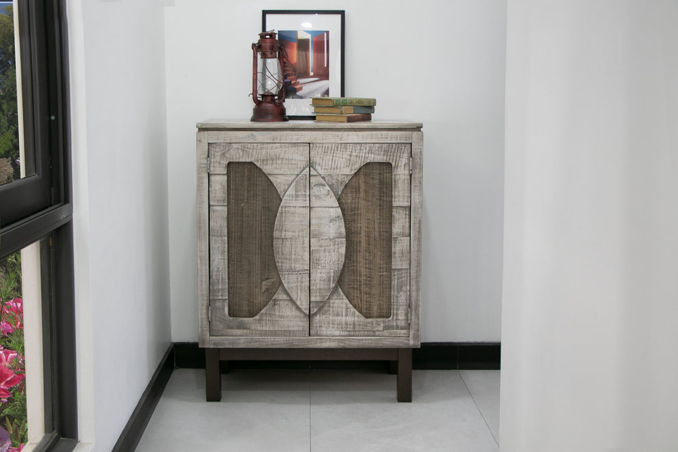 White Solid and Manufactured Wood Distressed Buffet Table By Homeroots | Sideboards | Modishstore - 4