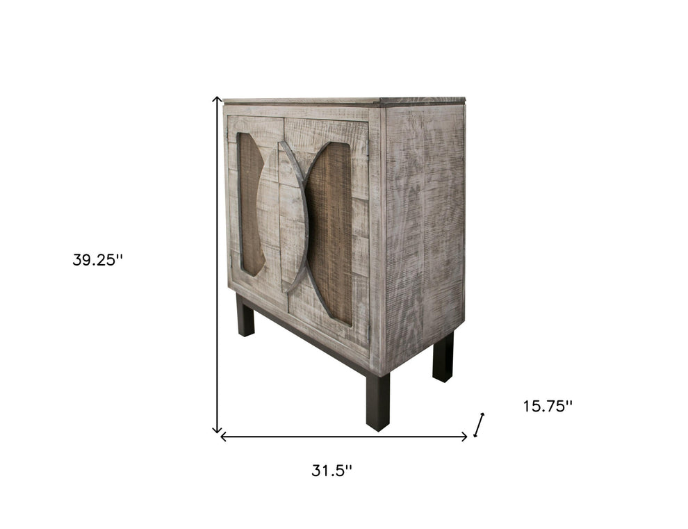 White Solid and Manufactured Wood Distressed Buffet Table By Homeroots | Sideboards | Modishstore - 5