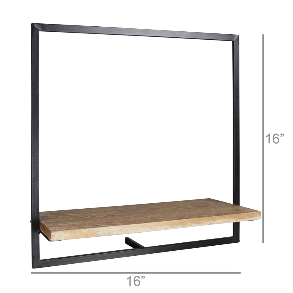 Jonas Shelf, Wood & Iron - Small Set Of 4 By HomArt | Wall Shelf | Modishstore - 4