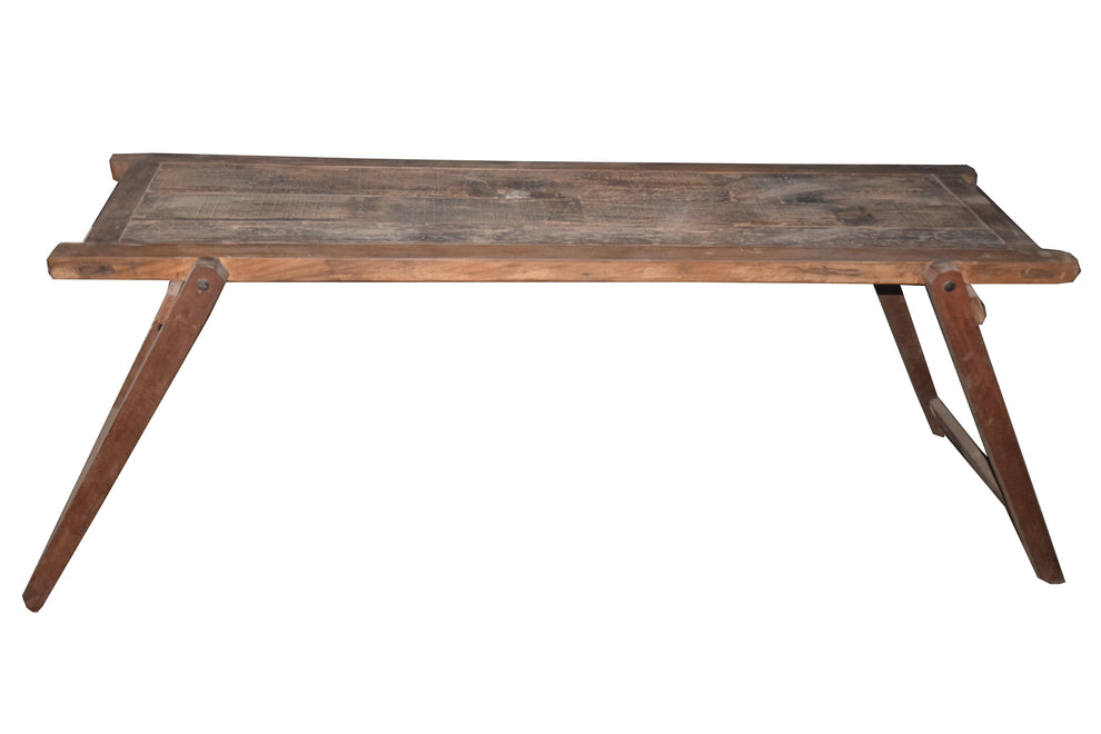 Brown Reclaimed Wood Distressed Folding Console Table By Homeroots | Console Tables | Modishstore - 2