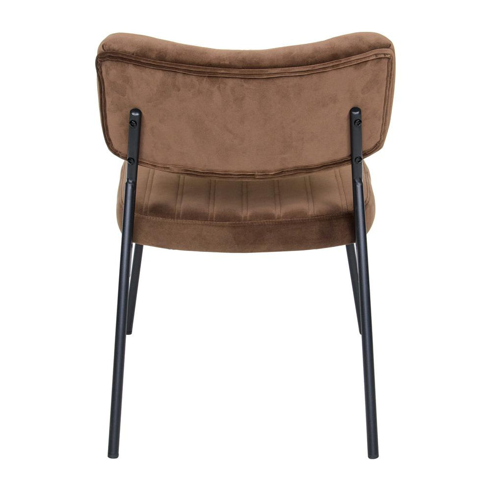 LeisureMod Marilane Velvet Accent Chair With Metal Frame Set of 2 | Accent Chairs | Modishstore - 3