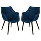 LeisureMod Milburn Tufted Denim Lounge Chair, Set of 2 | Lounge Chairs | Modishstore - 2