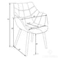 LeisureMod Milburn Tufted Denim Lounge Chair, Set of 2 | Lounge Chairs | Modishstore - 10