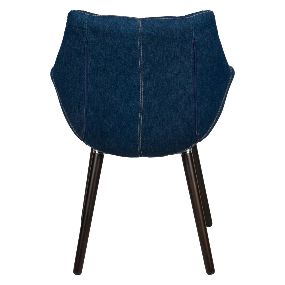 LeisureMod Milburn Tufted Denim Lounge Chair, Set of 2 | Lounge Chairs | Modishstore - 5