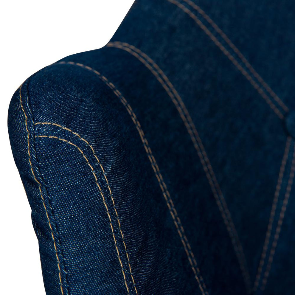 LeisureMod Milburn Tufted Denim Lounge Chair, Set of 2 | Lounge Chairs | Modishstore - 6