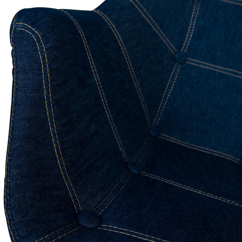 LeisureMod Milburn Tufted Denim Lounge Chair, Set of 2 | Lounge Chairs | Modishstore - 7