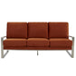 LeisureMod Jefferson Contemporary Modern Design Velvet Sofa With Silver Frame | Sofas | Modishstore - 30