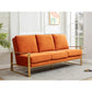 LeisureMod Jefferson Contemporary Modern Design Velvet Sofa With Gold Frame. | Sofas | Modishstore - 29