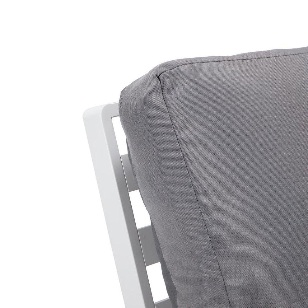 LeisureMod Walbrooke Outdoor Patio White Aluminum Armchairs With Cushions Set Of 2 | Outdoor Chairs | Modishstore - 19